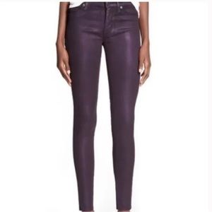 Express purple skinny high rise jeggings
